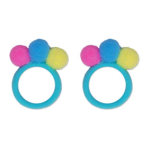 HBselect 20 pcs Gomas Pelo Niña Bebe Colores 10 Pares Gomas Elasticas Pequeñas De Bola Pequeña Patrón Goma Pelo Bebe Niña Para El Cabello