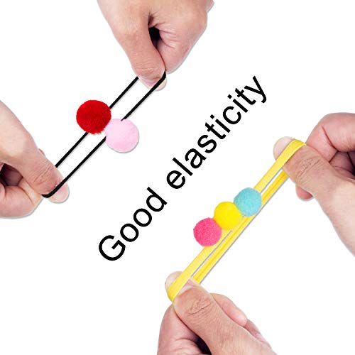 HBselect 20 pcs Gomas Pelo Niña Bebe Colores 10 Pares Gomas Elasticas Pequeñas De Bola Pequeña Patrón Goma Pelo Bebe Niña Para El Cabello