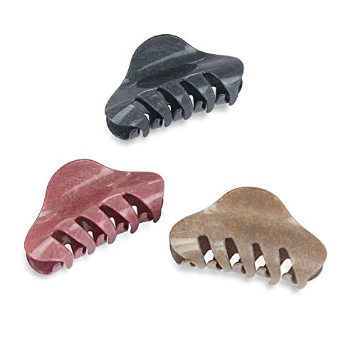 HBselect Lote De 3 Clips Pelo Mujer Acrílico pinzas para el pelo 3 Color Horquilla Para Cola De Caballo