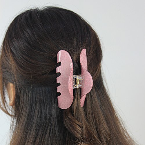 HBselect Lote De 3 Clips Pelo Mujer Acrílico pinzas para el pelo 3 Color Horquilla Para Cola De Caballo