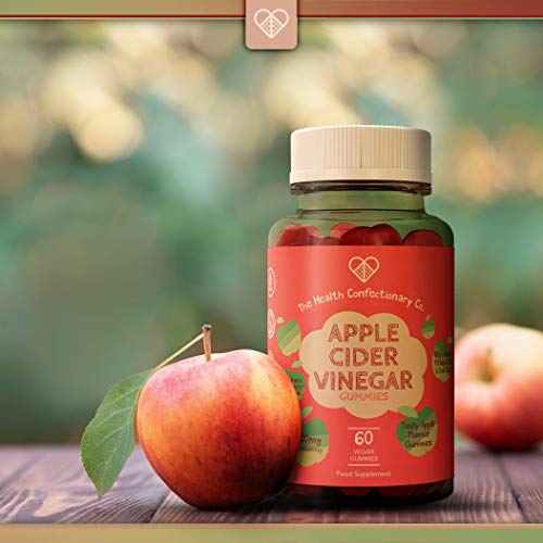 HCC Vinagre de Manzana Gominolas | 60 Gominolas Veganas con Concentrado de Remolacha, Ácido Fólico y Vitamina B12 | Apple Cider Vinegar Gummies | Sin Gluten, OGM, Alergenos o Lácteos
