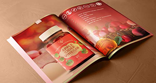 HCC Vinagre de Manzana Gominolas | 60 Gominolas Veganas con Concentrado de Remolacha, Ácido Fólico y Vitamina B12 | Apple Cider Vinegar Gummies | Sin Gluten, OGM, Alergenos o Lácteos