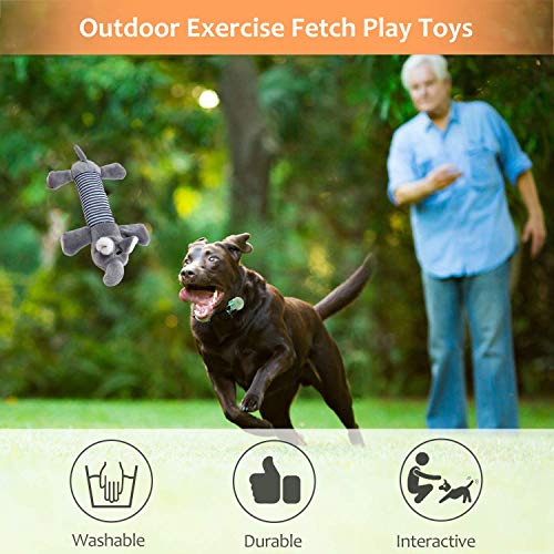 Hcpet Pack de 6 Squeaky Juguetes de Perros, Juguetes con Sonido para Perros - Mono, Dinosaurio, Ganso Salvaje, Conejo, Elefante y Toro