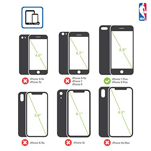Head Case Designs Oficial NBA Consternación 2019/20 Chicago Bulls Estuche de Cristal Híbrido Compatible con Apple iPhone 7 Plus/iPhone 8 Plus