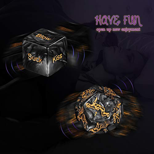 Healifty 4 Piezas Juego de rol romántico Juego de Dados Fiesta de Dados Amante de Dados Regalo de Novedad de Dados para Amante de Luna de Miel Despedida de Soltera