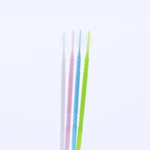 HEALIFTY Palillos de dientes de plástico de doble punta Palos de dientes para cuidado oral 200pcs