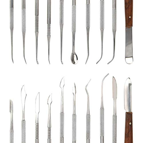 HEALLILY 1 Juego de Herramientas de Escultura de Cera de Acero Inoxidable Herramientas de Modelado para Profesionales o Principiantes con Bolsa