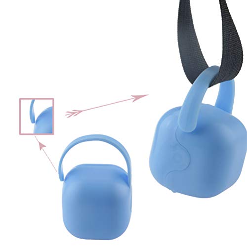 HEALLILY 2 Piezas Portachupetes Portátiles Cajas de Chupete Contenedores de Almacenamiento de Chupete para Bebé Niño Infante (azul)