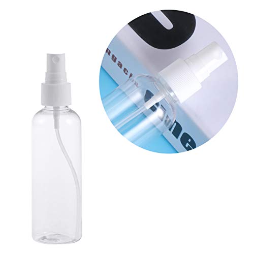 HEALLILY Botella de Perfume Recargable Portátil de 100 Ml Botella de Spray de Plástico Transparente Contenedor de Bomba de Aroma Vacío 4 Piezas