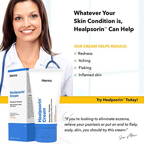 Healpsorin Psoriasis Crema (50 ml) – Tratamiento Natural - Para Rosácea, Dermatitis, Eczema - Hidrata y Repara Manos, Pies, Cuerpo, Codos y Rodillas