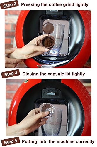 Healthy clubs 3 Capsulas Recargables Rellenables Reutilizables Para Cafeteras Dolce Gusto + 1 Cucharita De Cafe Regalo (3)