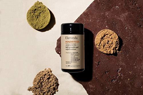 Healthy Hair, Vitamina Para El Crecimiento Del Cabello por Elanveda | Suplemento Vegano y Totalmente Natural Para La Pérdida De Pelo o Adelgazamiento Del Pelo | 60 Cápsulas