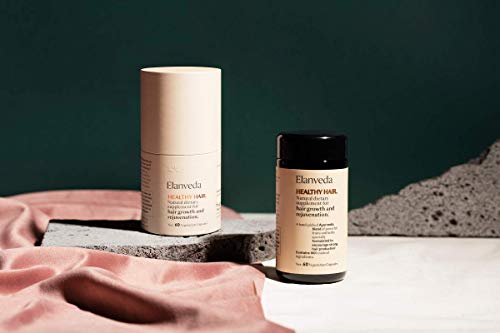 Healthy Hair, Vitamina Para El Crecimiento Del Cabello por Elanveda | Suplemento Vegano y Totalmente Natural Para La Pérdida De Pelo o Adelgazamiento Del Pelo | 60 Cápsulas