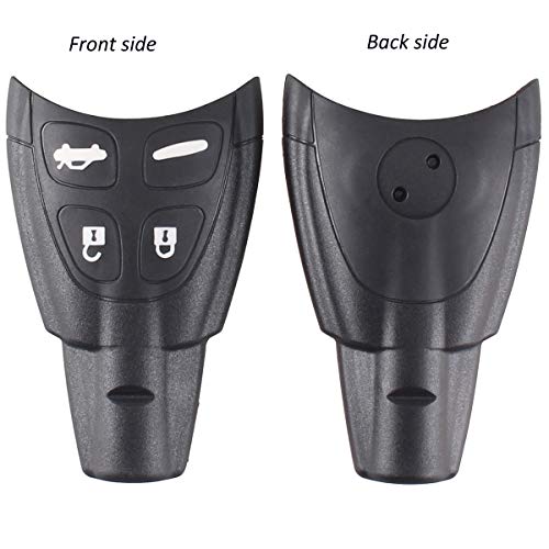Heart Horse Saab 9 – 3 9 – 5 Reemplazo de Entrada sin Llave Remoto Clave Shell Case 4 Botones, con Hoja