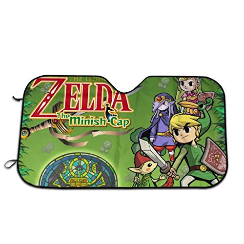 Heefan The L-Egend of Z-Elda - Parasol para parabrisas delantero de coche, plegable, 27,5 x 51 pulgadas