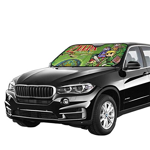 Heefan The L-Egend of Z-Elda - Parasol para parabrisas delantero de coche, plegable, 27,5 x 51 pulgadas