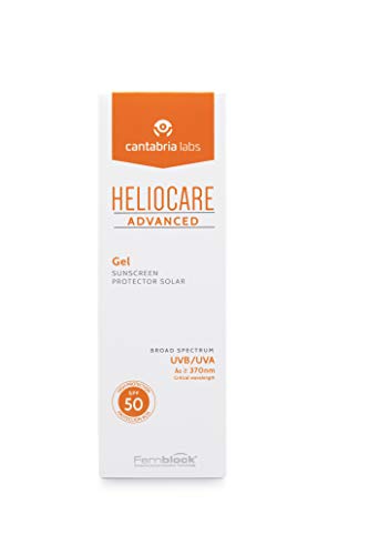 Heliocare Advanced Gel SPF 50 - Crema Solar Corporal, Textura Gel, Ligera, Rápida Absorción, Sin Efecto Blanqueante, Antioxidante, Todo Tipo de Piel, 200ml