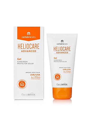 Heliocare Advanced Gel SPF 50 - Crema Solar Facial, Textura Gel, Ligera, Rápida Absorción, Antioxidante, Pieles Mixtas o Grasas, No Comedogénica, 50ml