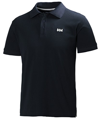 Helly Hansen Driftline Camiseta Tipo Polo de Manga Corta con Tejido de Secado rápido y Logo HH en el Pecho, Hombre, Azul (Marino), S