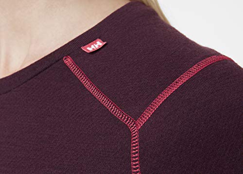 Helly Hansen LIFA Merino Midweight Crew - Sudadera para Mujer, Unzutreffend, Evergreen, LIFA Merino Midweight Crew - Sudadera, Mujer, Color Rosa Salvaje, tamaño Extra-Large