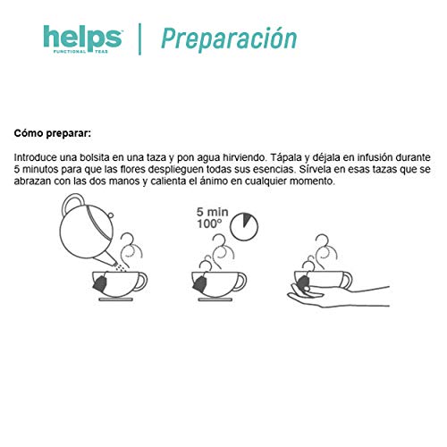 HELPS INFUSIONES - Infusión Digestiva Con Manzanilla, Menta, Anís E Hinojo. Helps Intense Digestive. Caja De 10 Pirámides.
