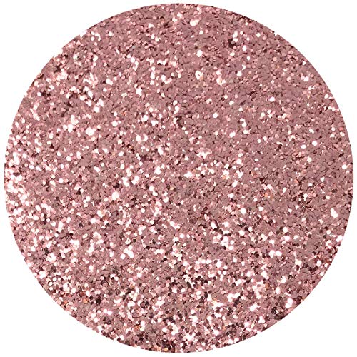 Hemway Craft Glitter Chunky 100g - Purpurina (0,6 mm), oro rosa, CHUNKY 1/40" 0.025" 0.6MM