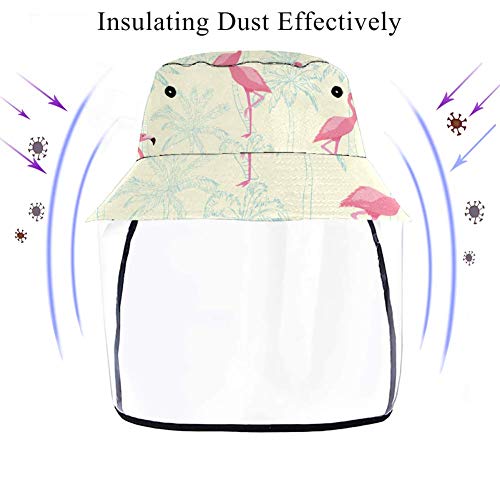 Henghenghaha - Sombrero de cocotero con diseño de flamenco, color amarillo