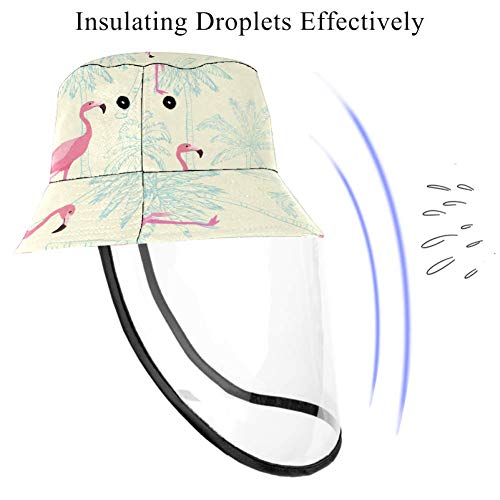 Henghenghaha - Sombrero de cocotero con diseño de flamenco, color amarillo