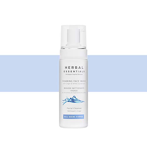 Herbal Essentials Foaming Face Wash With Ginger & White Lily Extracts, Washing Away The Days Impurities, Soap Free Formulation, Cleanses Skin Leaving It Clean & Refreshed, Premium Skincare 150ml