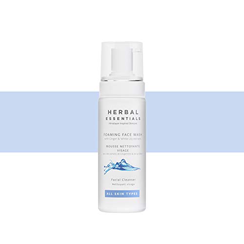 Herbal Essentials Foaming Face Wash With Ginger & White Lily Extracts, Washing Away The Days Impurities, Soap Free Formulation, Cleanses Skin Leaving It Clean & Refreshed, Premium Skincare 150ml