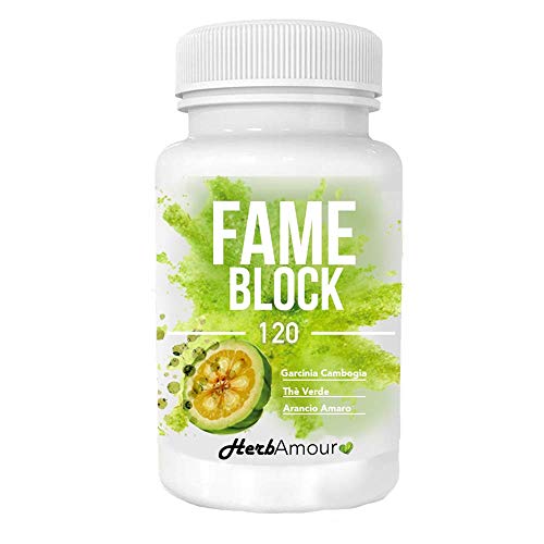 HerbAmour Fame Block I 120 Pastillas Quema Grasas Potente Y Rapido I Capsulas Para Adelgazar Efectivas I Quemador Abdominal Reduce El Hambre Para Bajar Y Perder Peso Mujer I Fat Burner