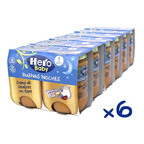 Hero Baby Buenas Noches Tarritos Infantiles 6 Unidades 380 g