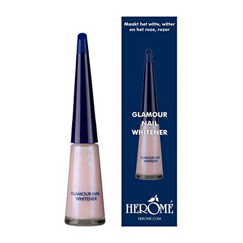 Herome Glamour Blanqueador de uñas (Nail Whitener) - 10ml. - una capa base, una capa de color y una capa superior