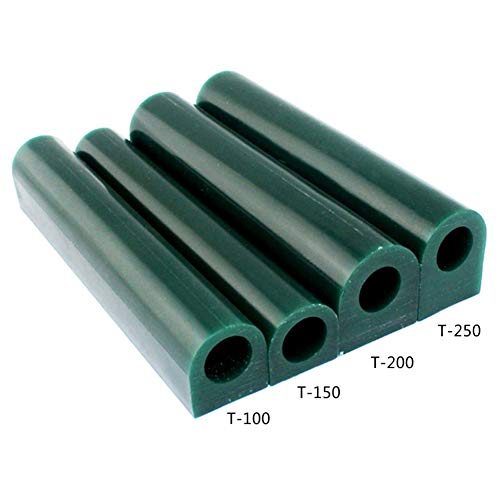 Herramienta de anillo de joyería, tubo de cera verde tallado, tubo de anillo de cera para hacer anillos, molde, tubo de cera redondo con agujero centrado, cera, duro y tubo de cera tallada en blanco