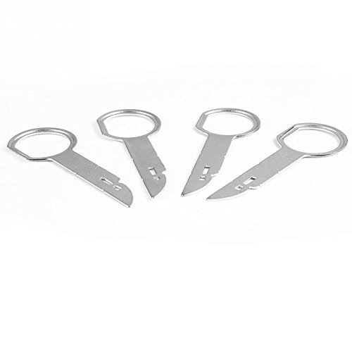 Herramienta de extracción de Radio de Coche DIN liberación Teclas Clave para Coche/Auto/Automóvil/Car/Cars Disco Unidad Principal Reproductor de CD estéreo Clavijas Universal (4 Piezas)