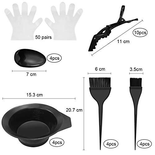 herramientas tinte pelo,tinte de peluquería,cuenco para tinte pelo,guantes para tinte pelo,kit de pelo tinte,herramientas para coloración