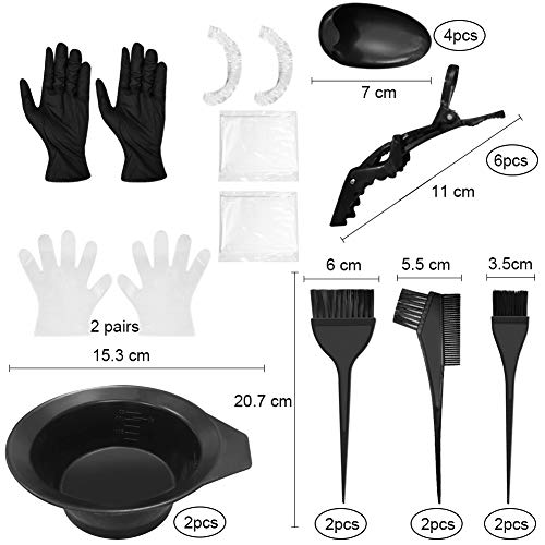 herramientas tinte pelo,tinte de peluquería,cuenco para tinte pelo,guantes para tinte pelo,kit de pelo tinte,herramientas para coloración