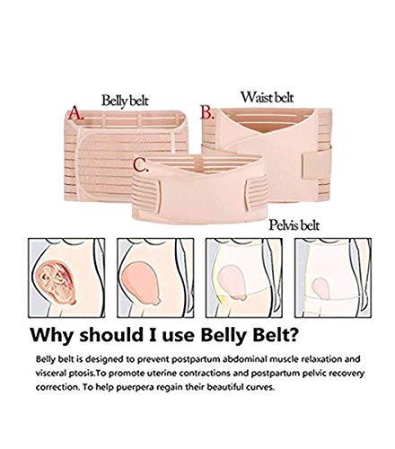 Hertsen 3 en 1 soporte posparto – Recovery Belly Wrap faja soporte banda cinturón cuerpo Shaper