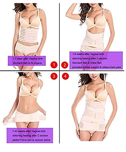 Hertsen 3 en 1 soporte posparto – Recovery Belly Wrap faja soporte banda cinturón cuerpo Shaper