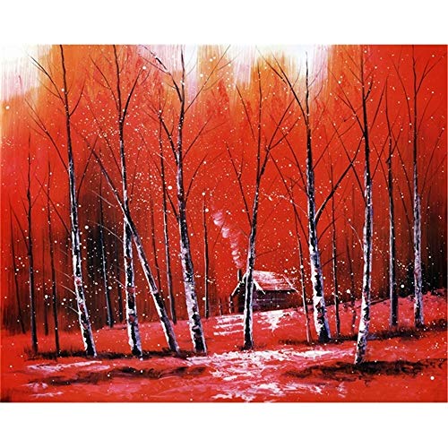 hetingyue Arte de la Pared Pintura Abstracta Bosque Lienzo Pintura Mural Arte Pintura al óleo Lienzo impresión en la decoración de la Sala Pintura sin Marco 60x80cm