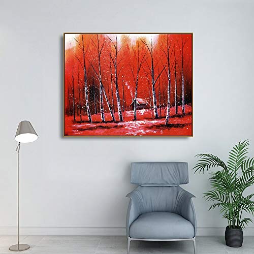 hetingyue Arte de la Pared Pintura Abstracta Bosque Lienzo Pintura Mural Arte Pintura al óleo Lienzo impresión en la decoración de la Sala Pintura sin Marco 60x80cm