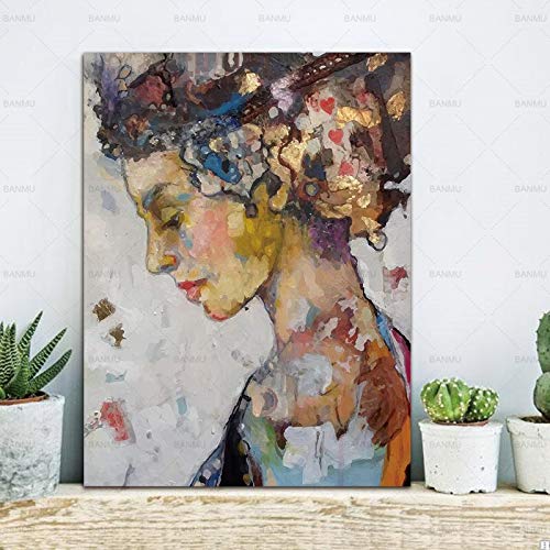 hetingyue Arte Moderno sin Marco Mural Lienzo Pintura Abstracta Mural impresión Arte Pintura Mural Lienzo impresión decoración Cartel 50x70 cm