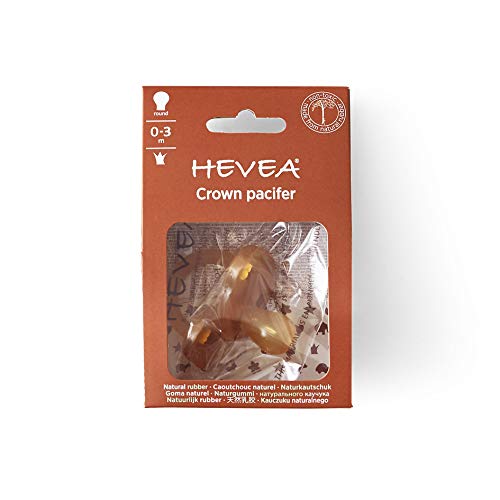 Hevea HE144200 - Chupete redondo Crown, 0-3 meses