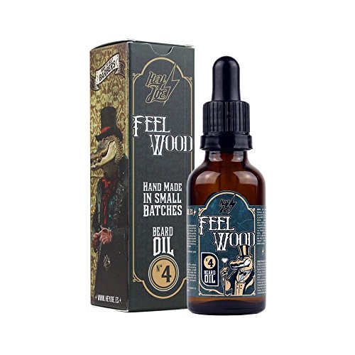 HEY JOE - Beard Oil Nº4 FEEL WOOD 30ml | Aceite para barba 30ml con ARGÁN, JOJOBA y MACADAMIA. Aroma a CEDRO Y ENEBRO