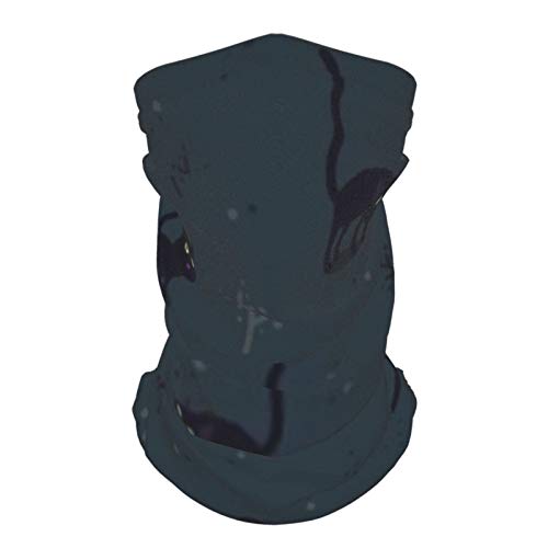 hfdff Gatos negros divertidos sobre fondo azul oscuro Pañuelos faciales Polainas para el cuello Protección contra el polen del polvo Caspa de mascotas Otros aerotransportados