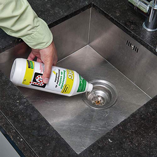HG 481100130 1 L – Un desatascador de tuberías de Cocina Natural y Seguro para Todos los desagües y Las fosas sépticas, 1000 Ml