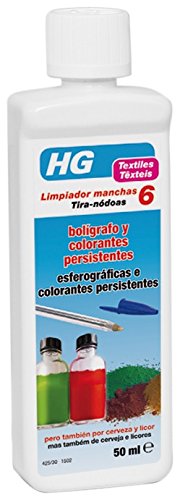 HG Limpiador Manchas Bolígrafo y Colorantes Persistentes - 50 ml