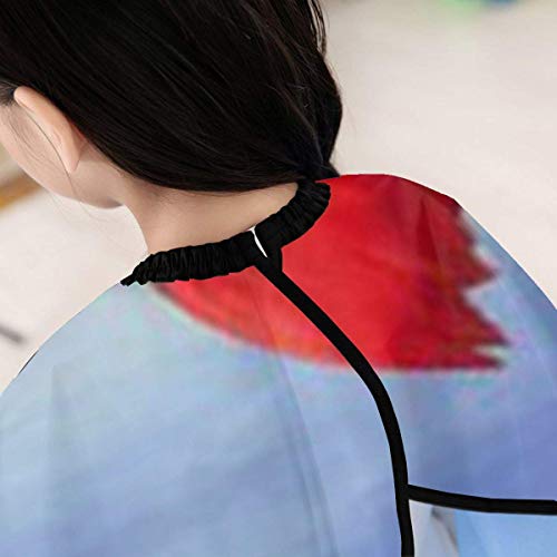 HHJJI Niños Niños Orgullo americano Cardenales rojos Gloria de la mañana púrpura Maravilloso delantal de corte de pelo Peluquero Vestido de corte de pelo Impermeable para corte de pelo Peinado Smock C