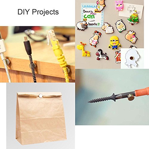 HHOOMY Neodimio Imán, 5 mm x 1 mm Neodimio Raro Tierra Imán, Cilindro Súper Fuerte Imanes para frigorífico Puerta Pizarra DIY Manualidades Pasatiempos Oficina Multiusos,100Pcs