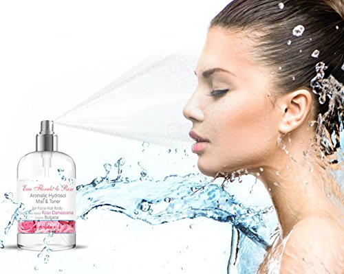 Hidrolato de Rosa Bio 500 ml ● Agua Floral Organica de Rosa de Bulgaria ● Tónico y Limpiador Facial 100% Natural ● Hidratante Piel Sensible ● Calmante Piel Iritada ● Antiedad Piel Madura ● Refrescante para todo el Cuerpo, el Aire o Perfume suave para el p
